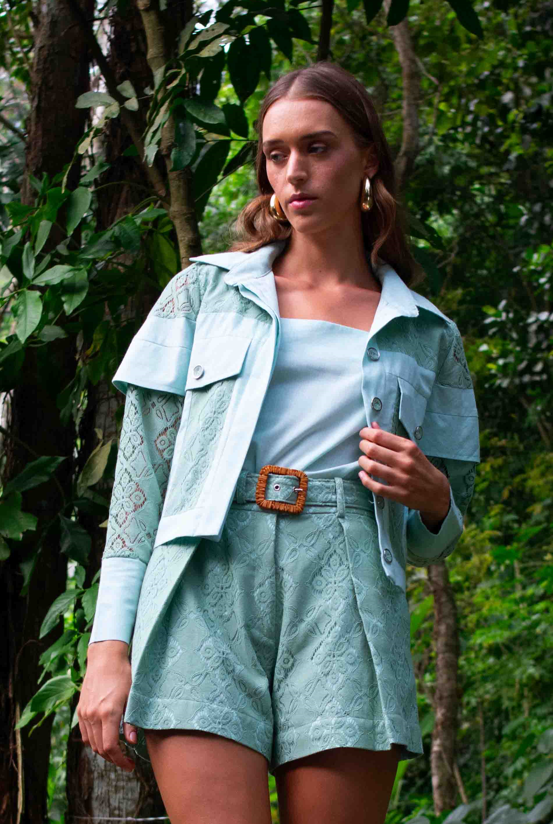 Tee Match - jaqueta lace mint